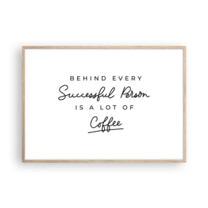 Poster in cornice rovere chiaro - Il segreto del successo - 100x70 cm