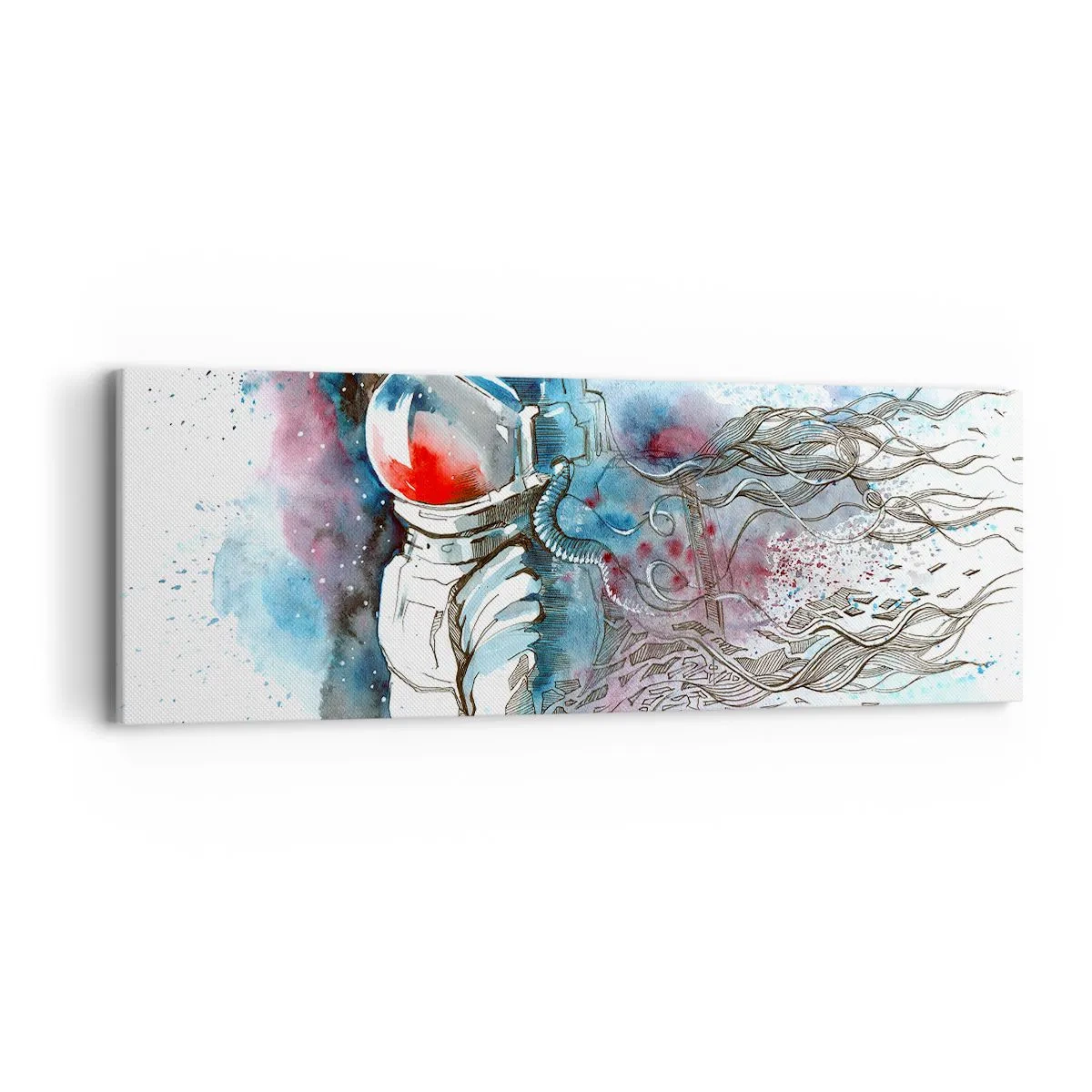 Quadro su tela - Stampe su Tela - Da solo nel cosmo - 90x30 cm