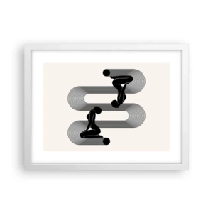 Poster in cornice bianca - Simmetria sensuale - 40x30 cm