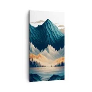 Quadro su tela - Stampe su Tela - Perfetto paesaggio montano - 55x100 cm