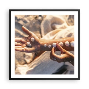 Poster in cornice nera - La bellezza a portata di mano - 60x60 cm