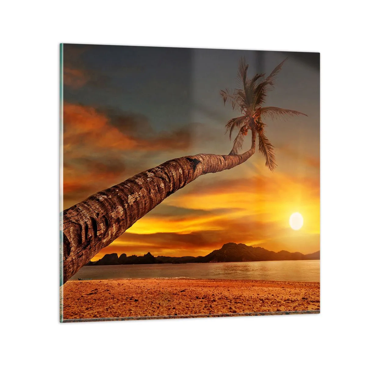 Quadro su vetro - Vacanze esotiche, avventura nei Caraibi - 30x30 cm