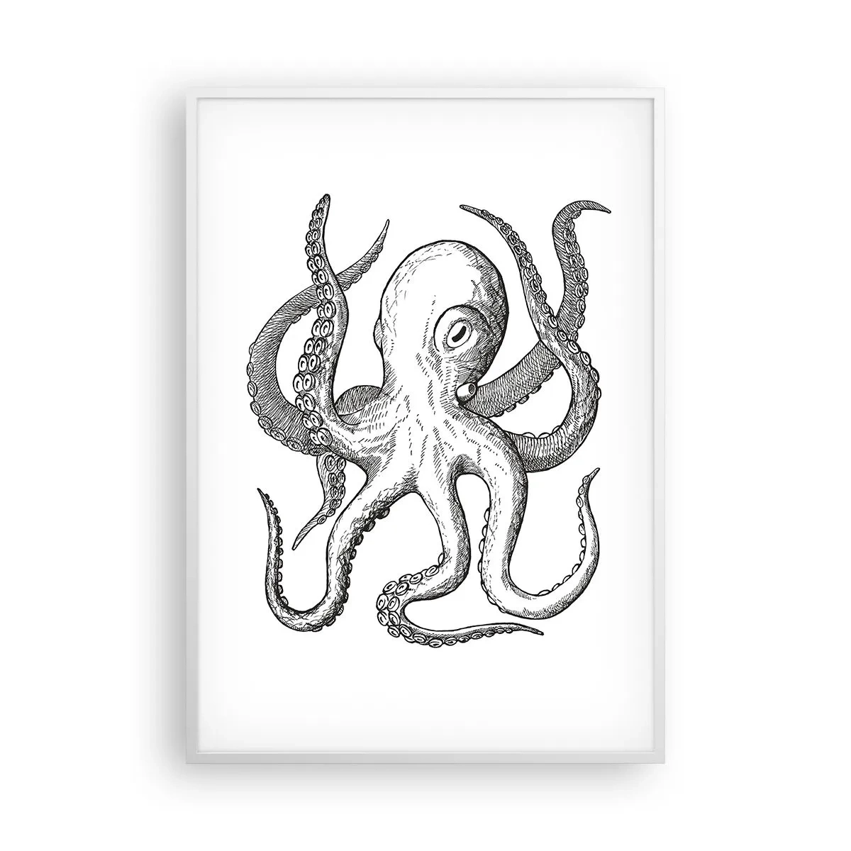 Poster in cornice bianca - Ballando con le onde - 70x100 cm