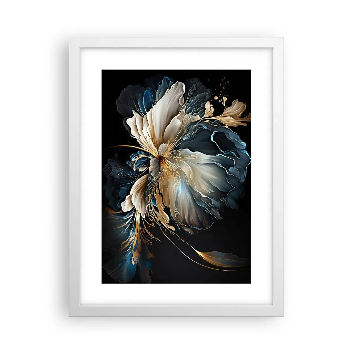 Poster in cornice bianca - Fantastico fiore di felce - 30x40 cm