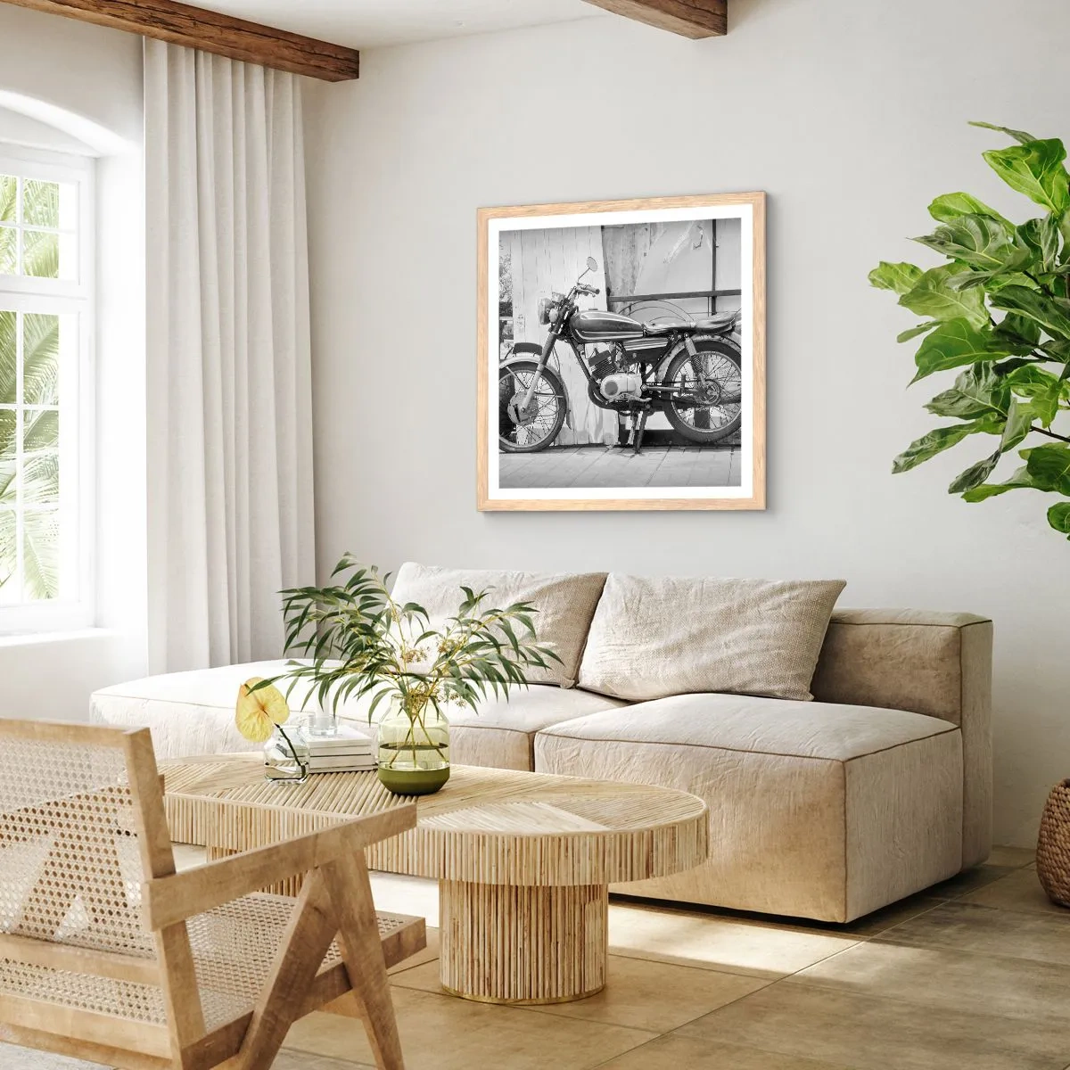 Poster in cornice rovere chiaro - La classicità sopra a tutto - 60x60 cm