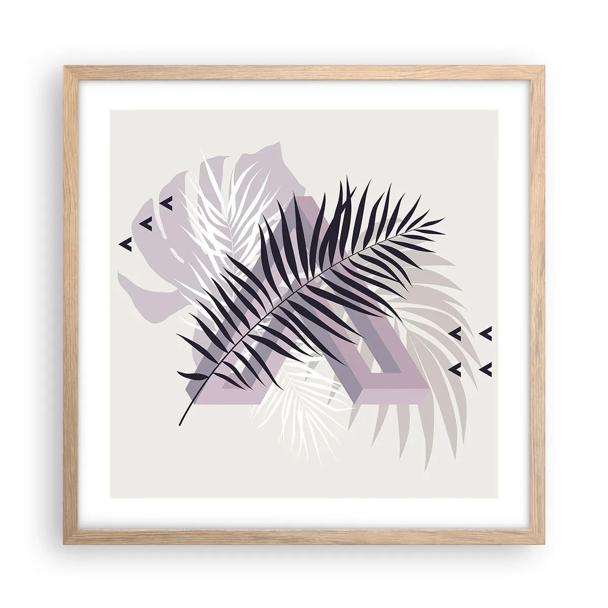 Poster in cornice rovere chiaro - L'ombra dell'ombra - 50x50 cm