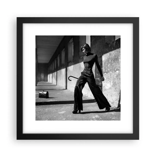 Poster in cornice nera - Eleganza cittadina - 30x30 cm