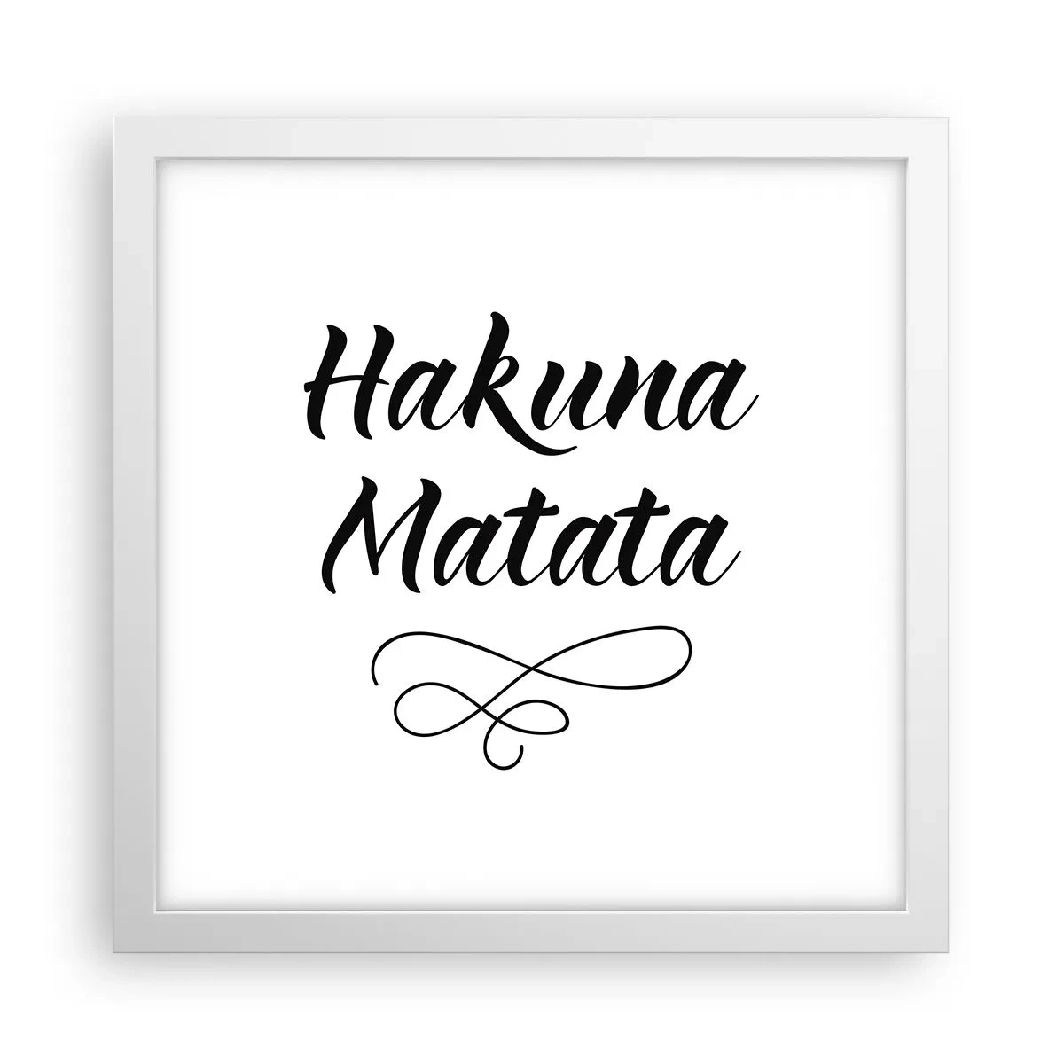 Poster in cornice bianca - Il miglior consiglio - 30x30 cm