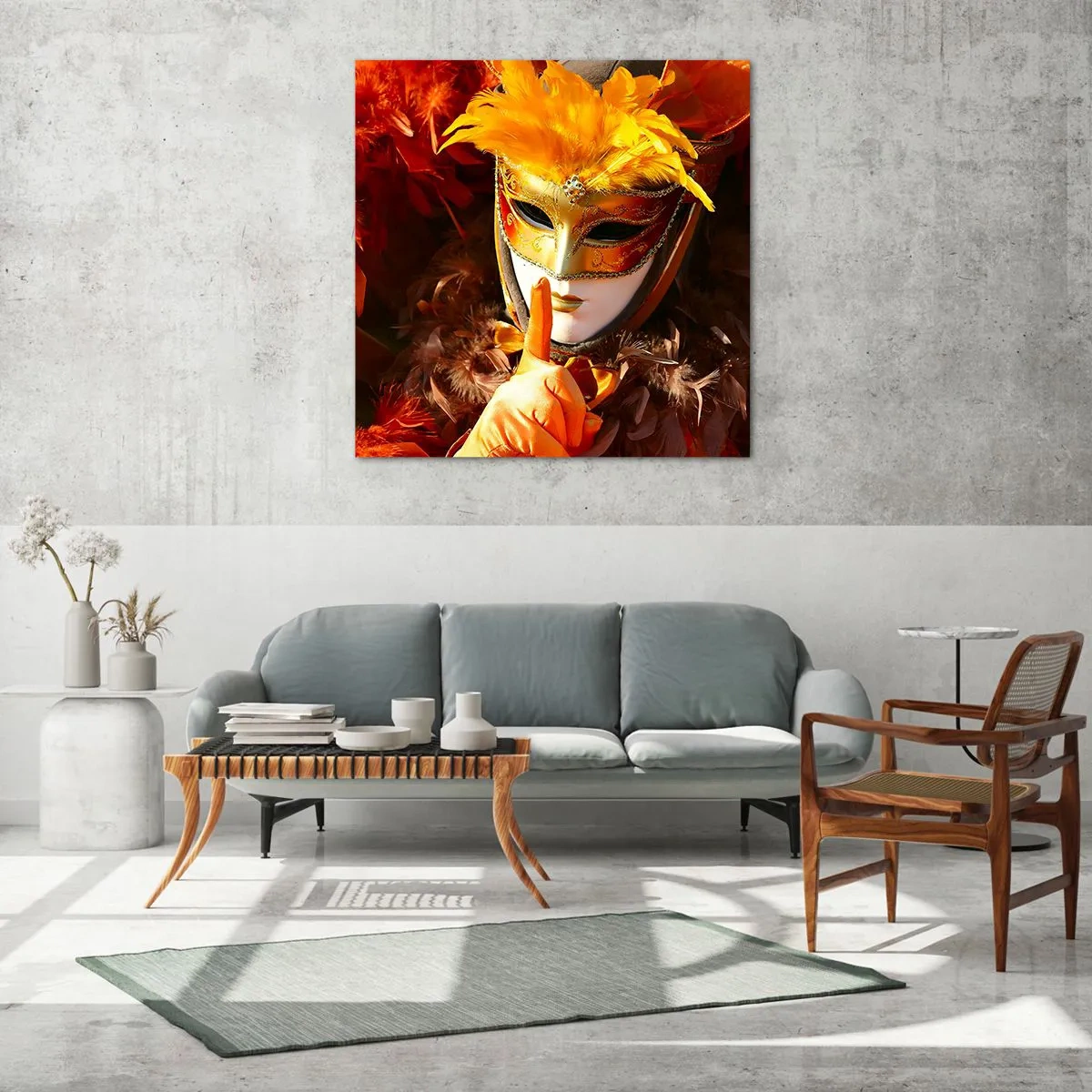 Quadro su vetro - Il mistero è parte del gioco - 70x70 cm