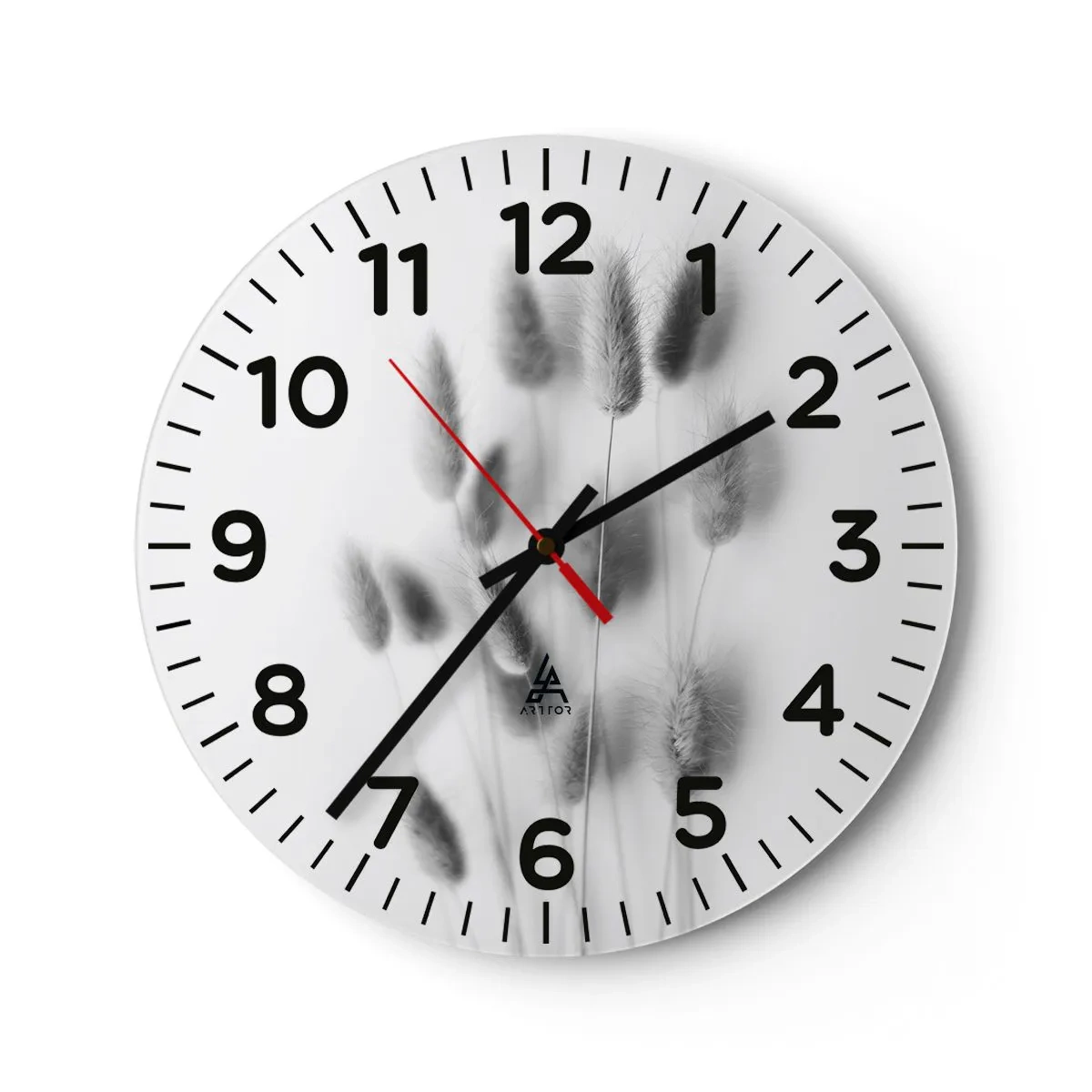 Orologio da parete - Orologio in Vetro - Erba soffice - 30x30 cm