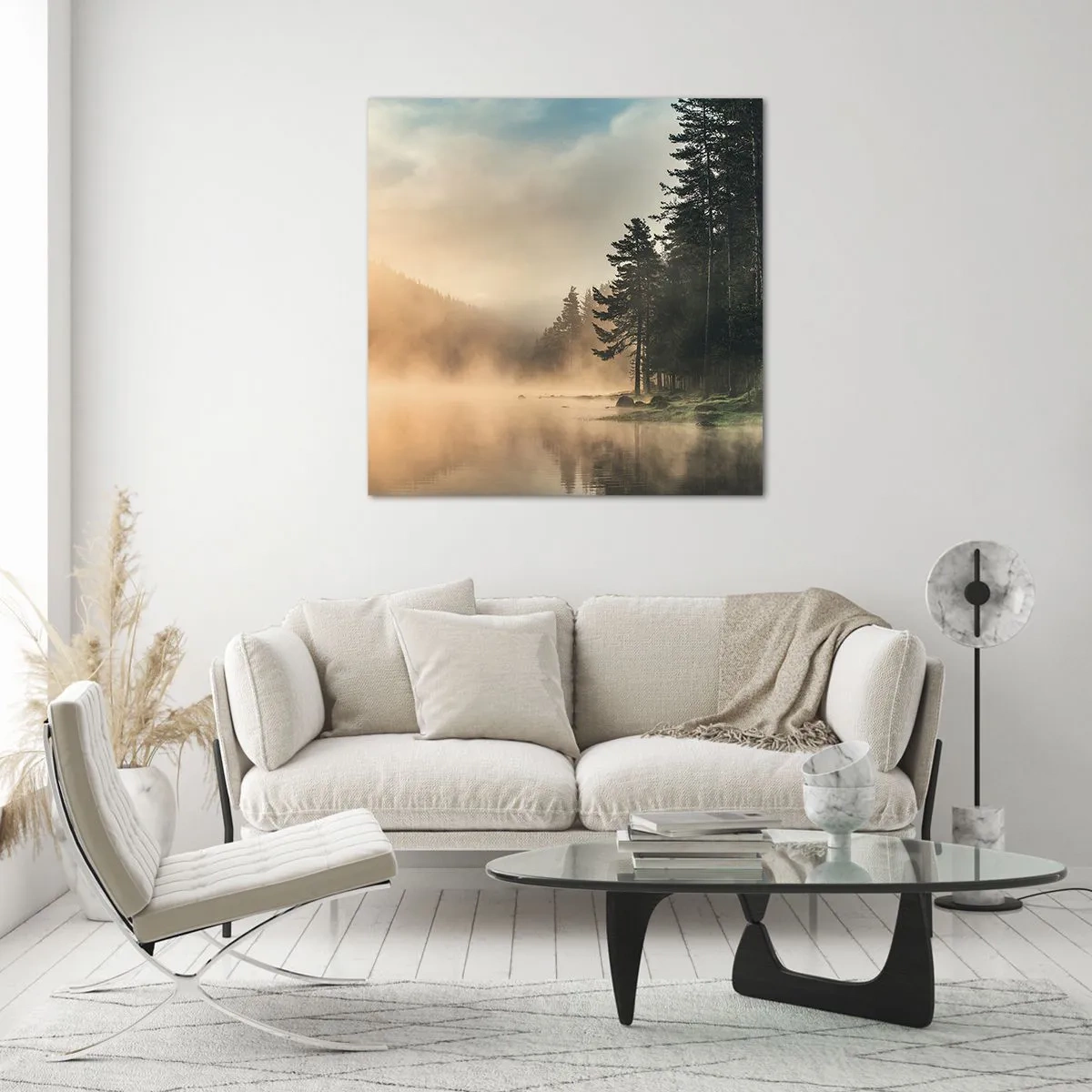 Quadro su vetro - La nascita del giorno - 30x30 cm