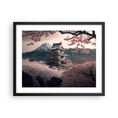 Poster in cornice nera - Il Paese dei ciliegi in fiore - 50x40 cm
