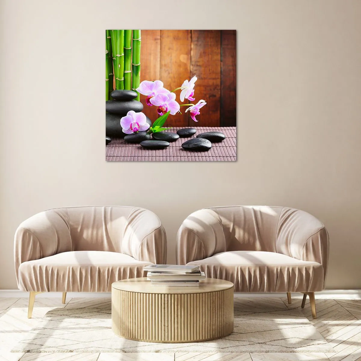 Quadro su vetro - Scopri i piaceri dell'oriente - 60x60 cm