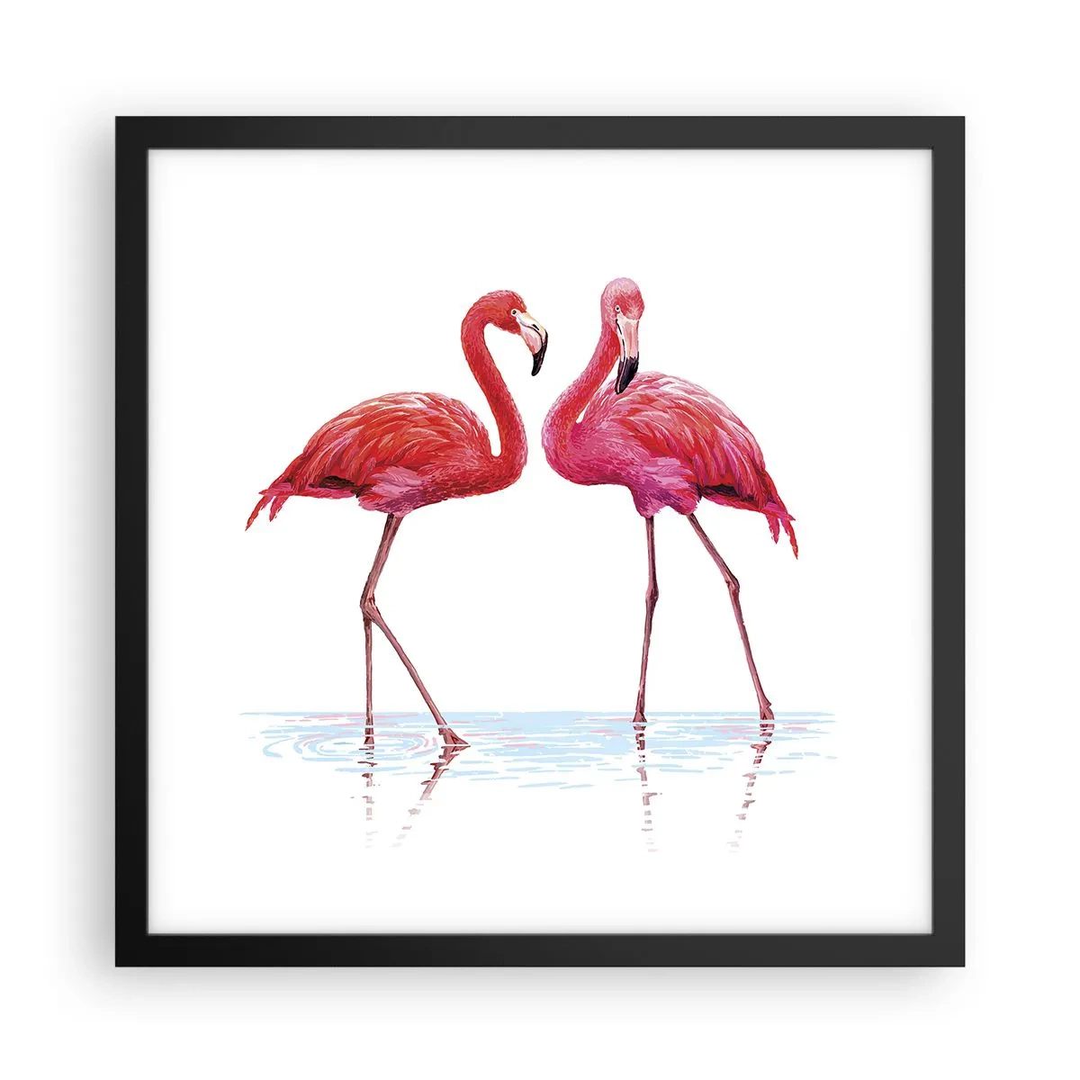 Poster in cornice nera - Appuntamento in rosa - 40x40 cm