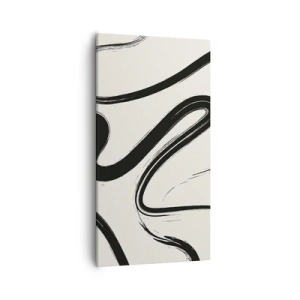 Quadro su tela - Stampe su Tela - Capriccio bianco e nero - 55x100 cm