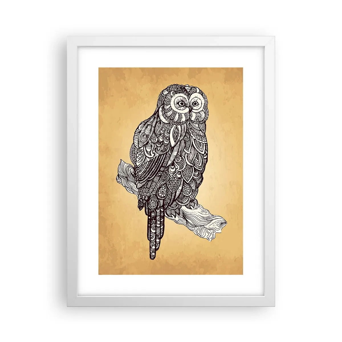 Poster in cornice bianca - Delicati ghirigori di saggezza - 30x40 cm
