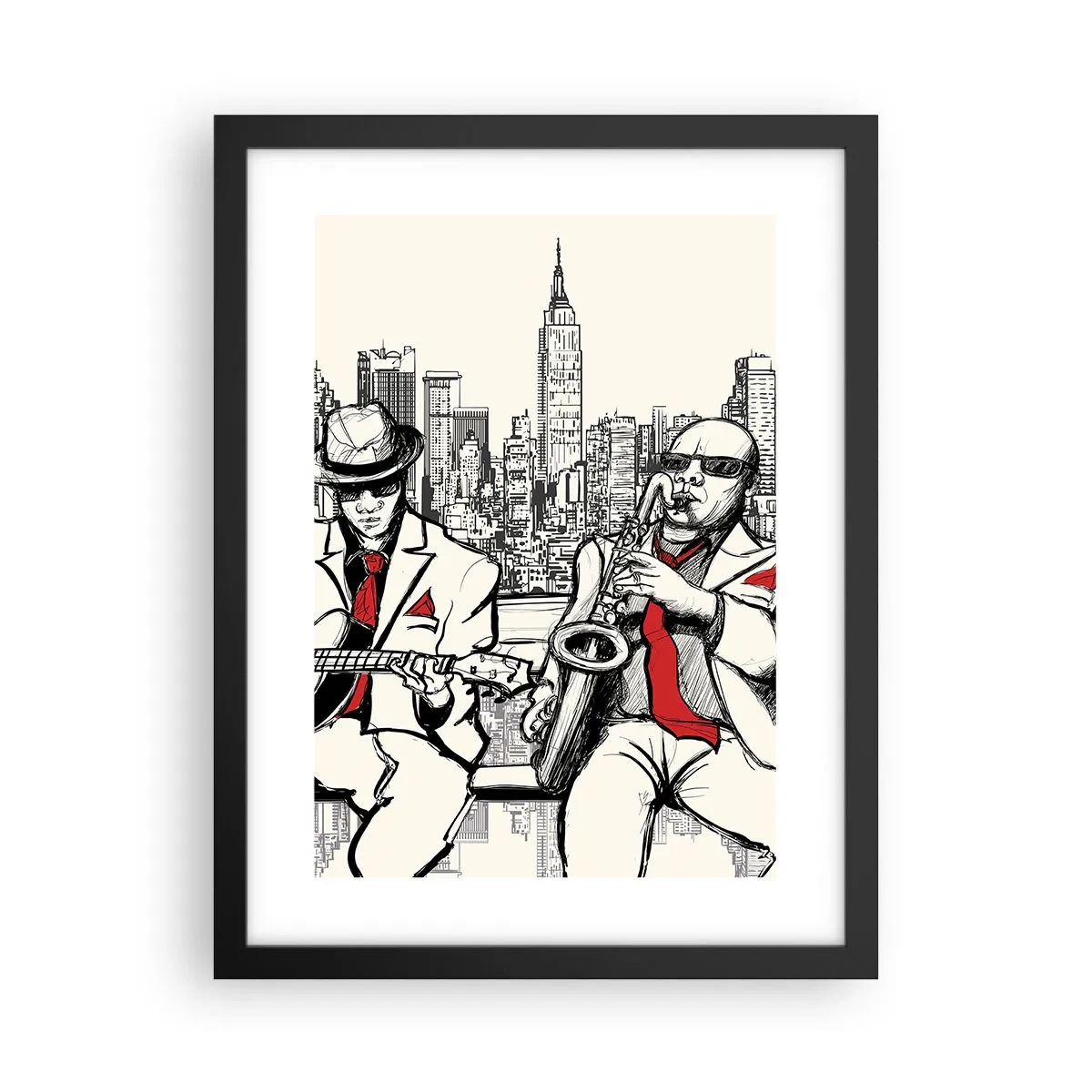 Poster in cornice nera - Improvvisare a New York - 30x40 cm