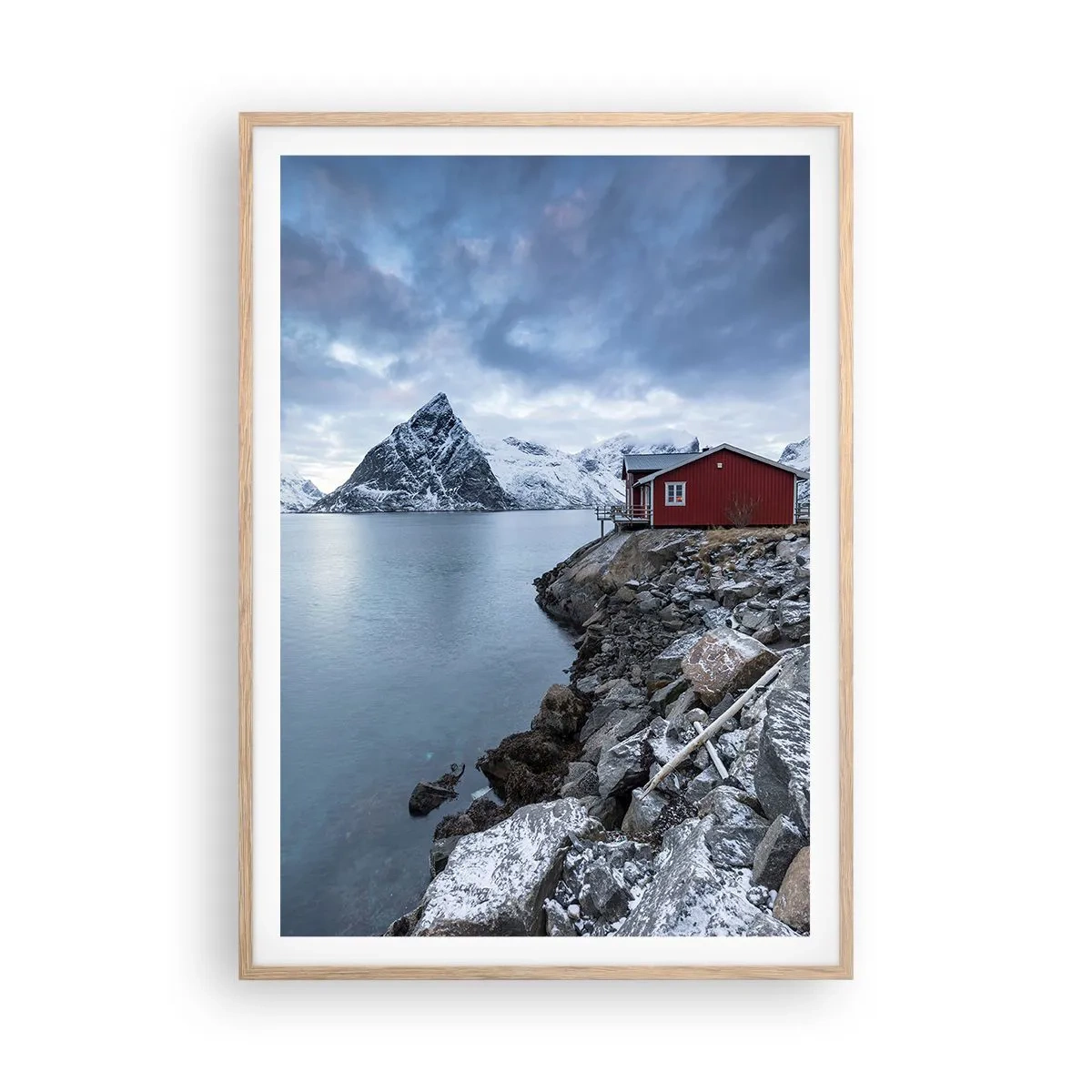 Poster in cornice rovere chiaro - Rifugio scandinavo - 70x100 cm