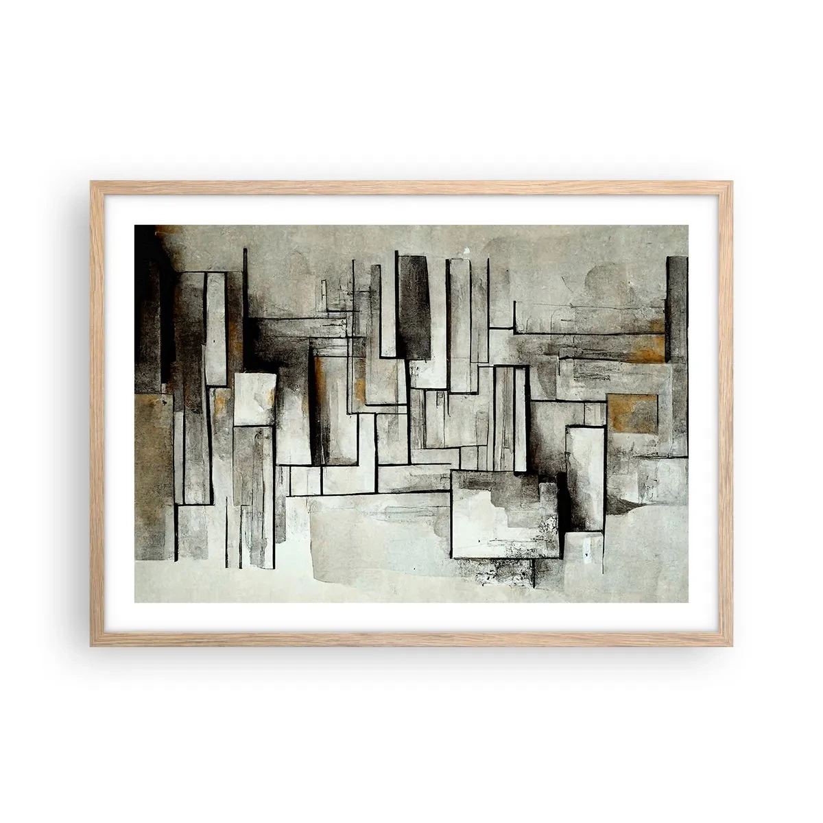 Poster in cornice rovere chiaro - La forza della semplicità - 70x50 cm