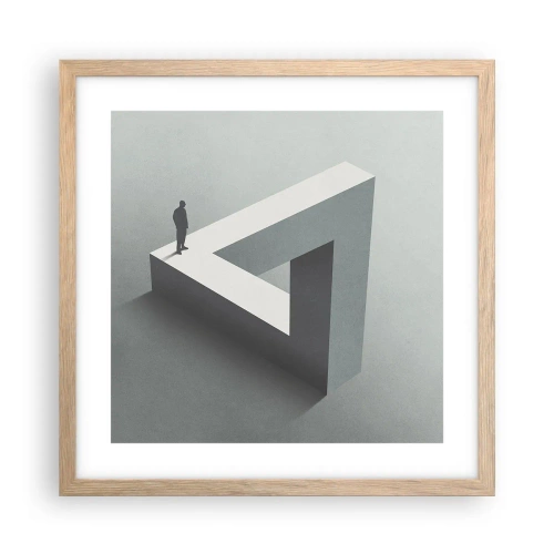 Poster in cornice rovere chiaro - Eppure è possibile - 40x40 cm