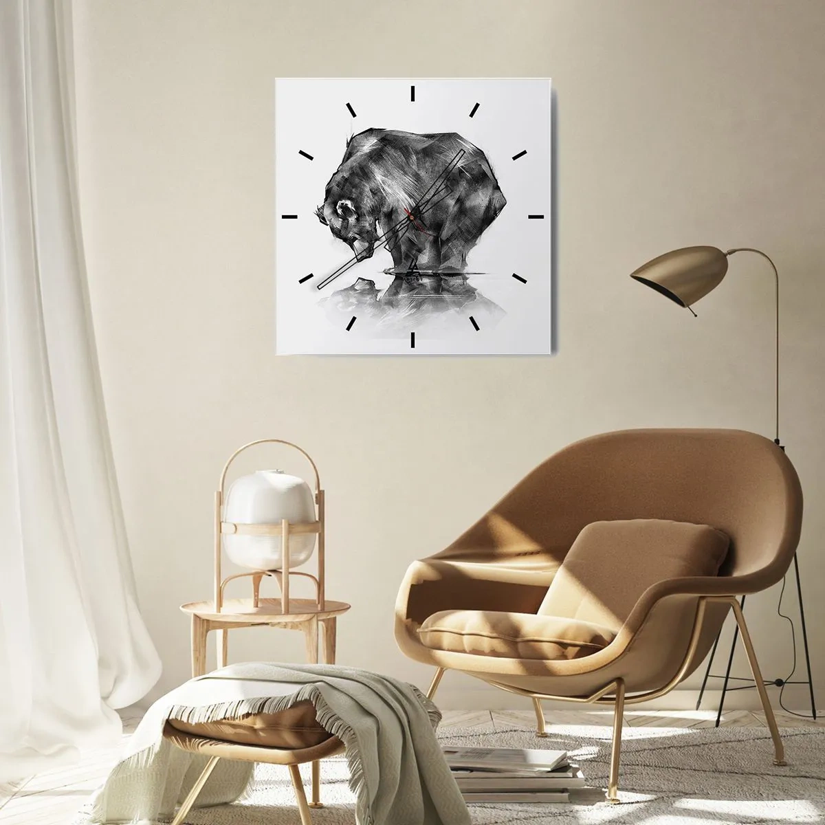 Orologio da parete - Orologio in Vetro - Fa piacere vedere chi ci è caro - 30x30 cm