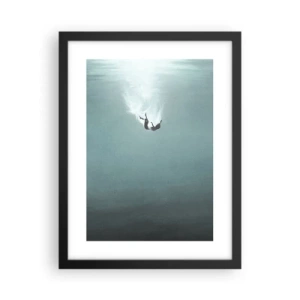 Poster in cornice nera - Nell'abbraccio dell'oceano - 30x40 cm