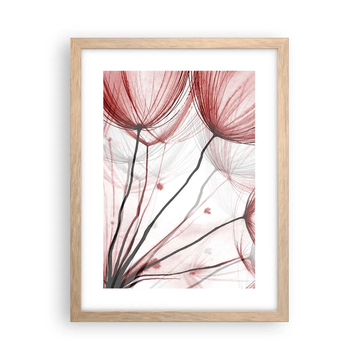 Poster in cornice rovere chiaro - Prima del decollo - 30x40 cm