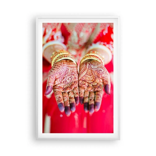 Poster in cornice bianca - Pronta ad afferrare la fortuna - 61x91 cm