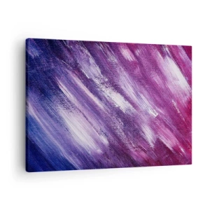 Quadro su tela - Stampe su Tela - Pennellate astratte nei toni del viola e del rosa - 70x50cm - Quando soffia il vento solare - Decorazione murale moderna per soggiorno e camera da letto ARTTOR