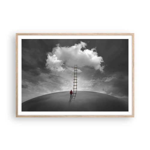 Poster in cornice rovere chiaro - Tutto è possibile - 100x70 cm