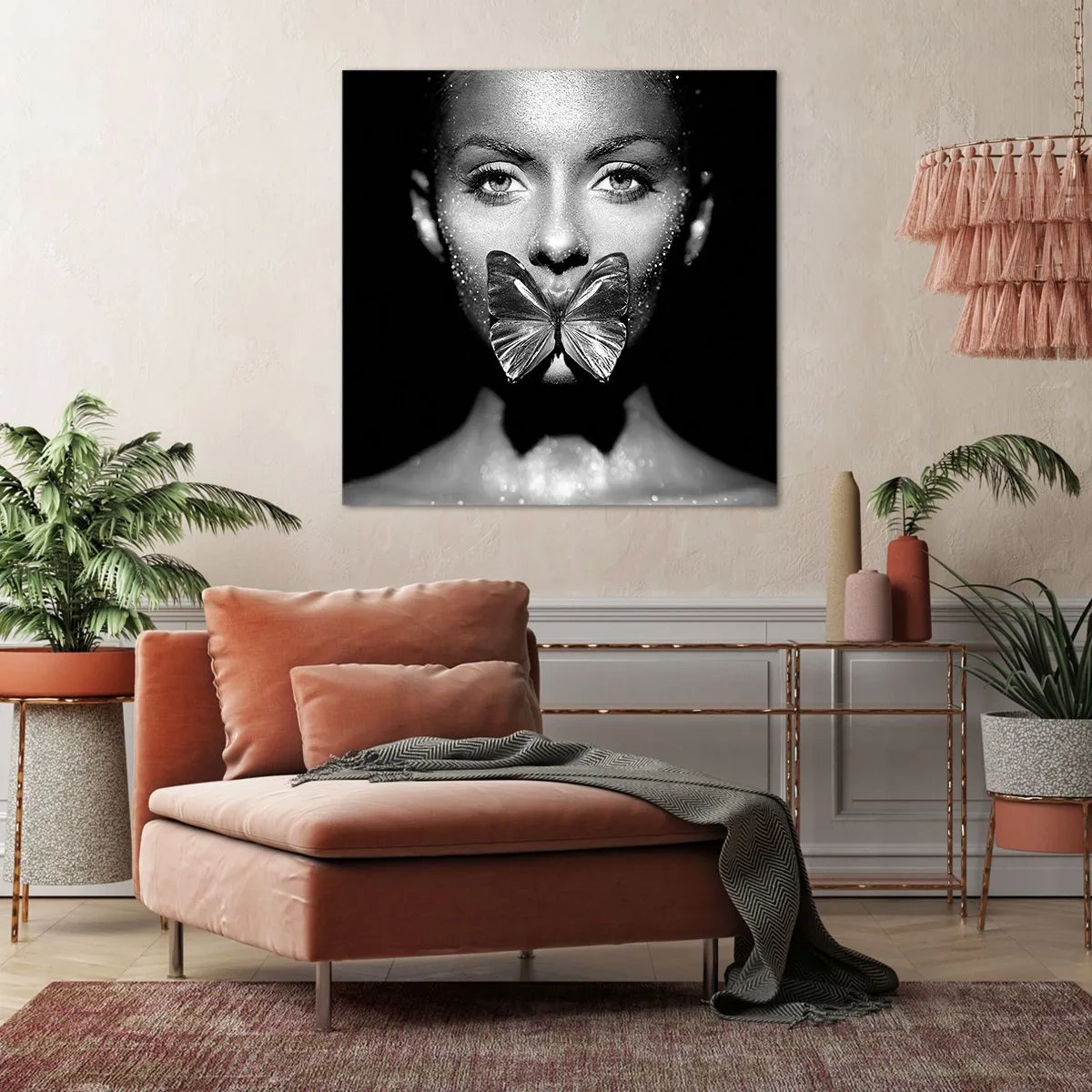 Quadro su tela - Stampe su Tela - Il bacio delle farfalle - 60x60 cm