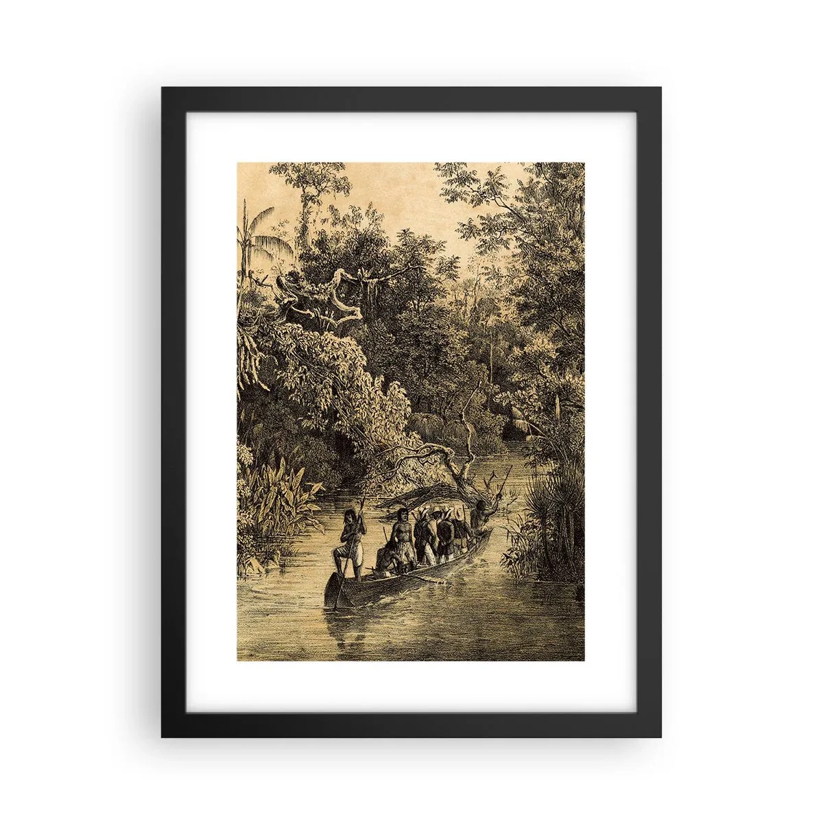 Poster in cornice nera - Viaggio alla fonte - 30x40 cm