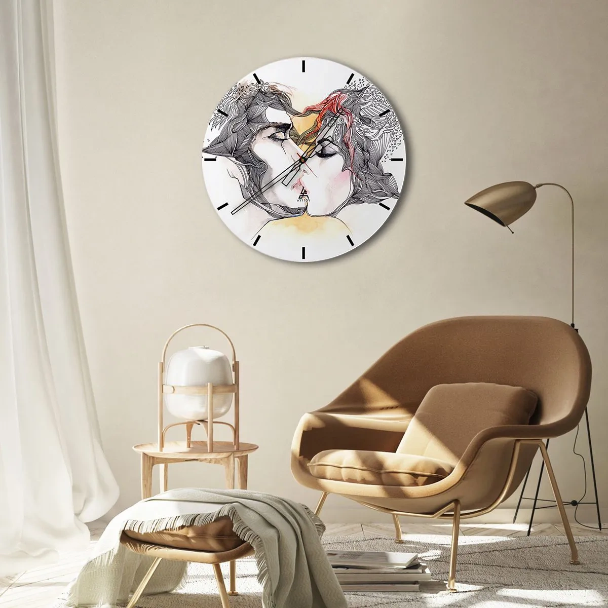 Orologio da parete - Orologio in Vetro - E il mondo scompare - 30x30 cm
