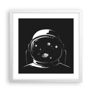 Poster in cornice bianca - Panorama niente male - 40x40 cm