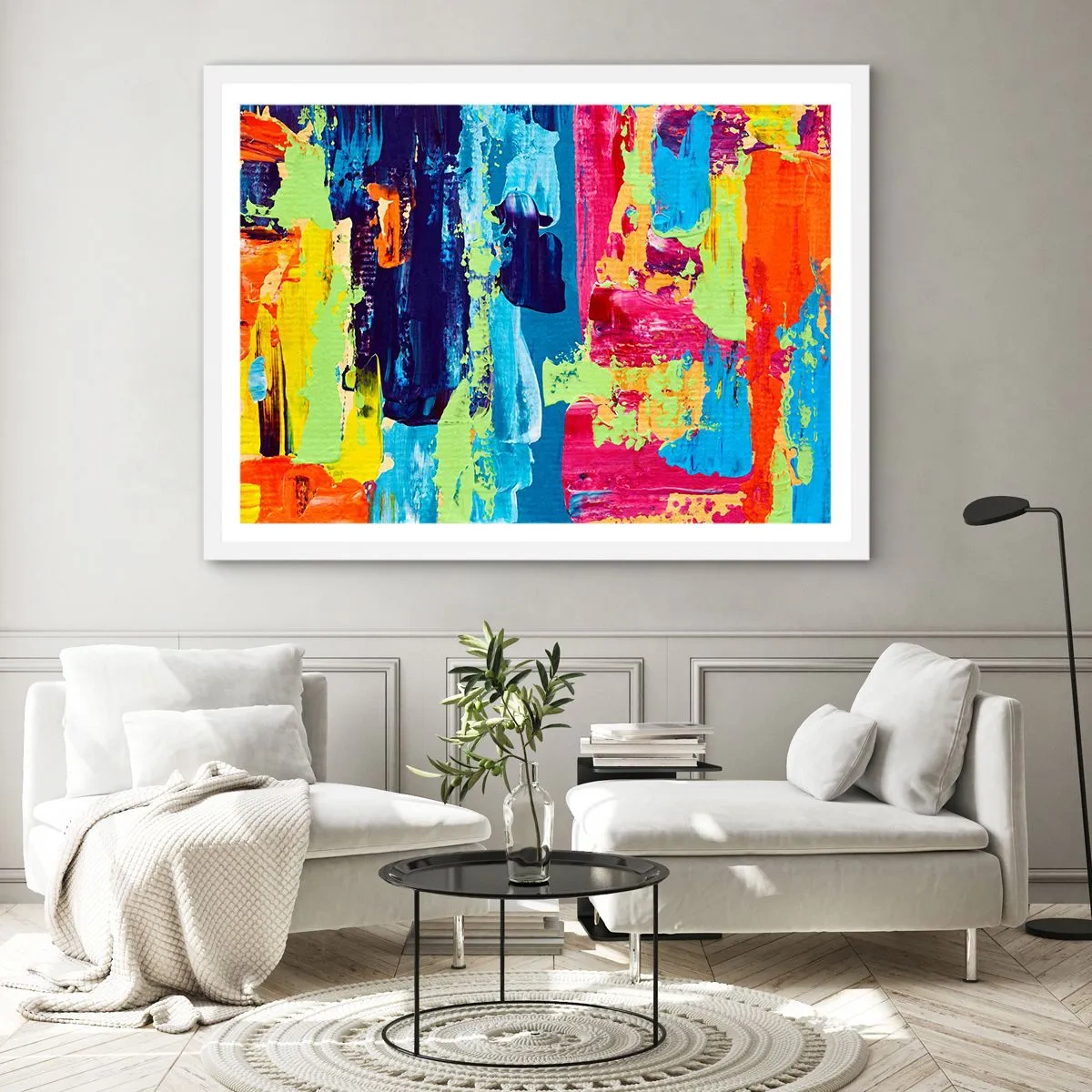 Poster in cornice bianca - La vita è bella! - 70x50 cm