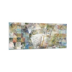 Quadro su vetro - Rimpasto geometrico - 100x40 cm
