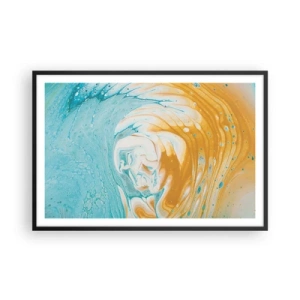 Poster in cornice nera - Vortice pastello - 91x61 cm