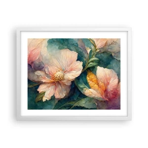 Poster in cornice bianca - Delicatezza pura - 50x40 cm