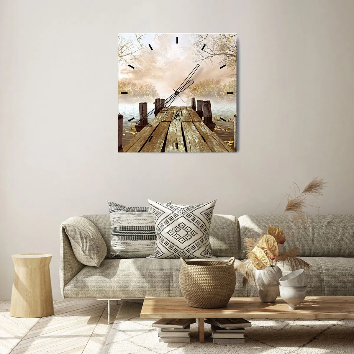 Orologio da parete - Orologio in Vetro - La mite melanconia autunnale - 40x40 cm