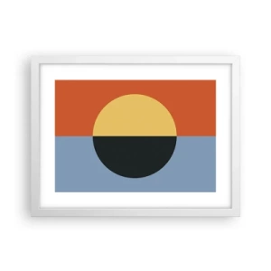 Poster in cornice bianca - Composizione di caldo e freddo - 40x30 cm