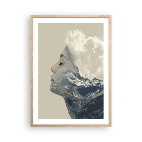 Poster in cornice rovere chiaro - La bellezza degli elementi - 50x70 cm