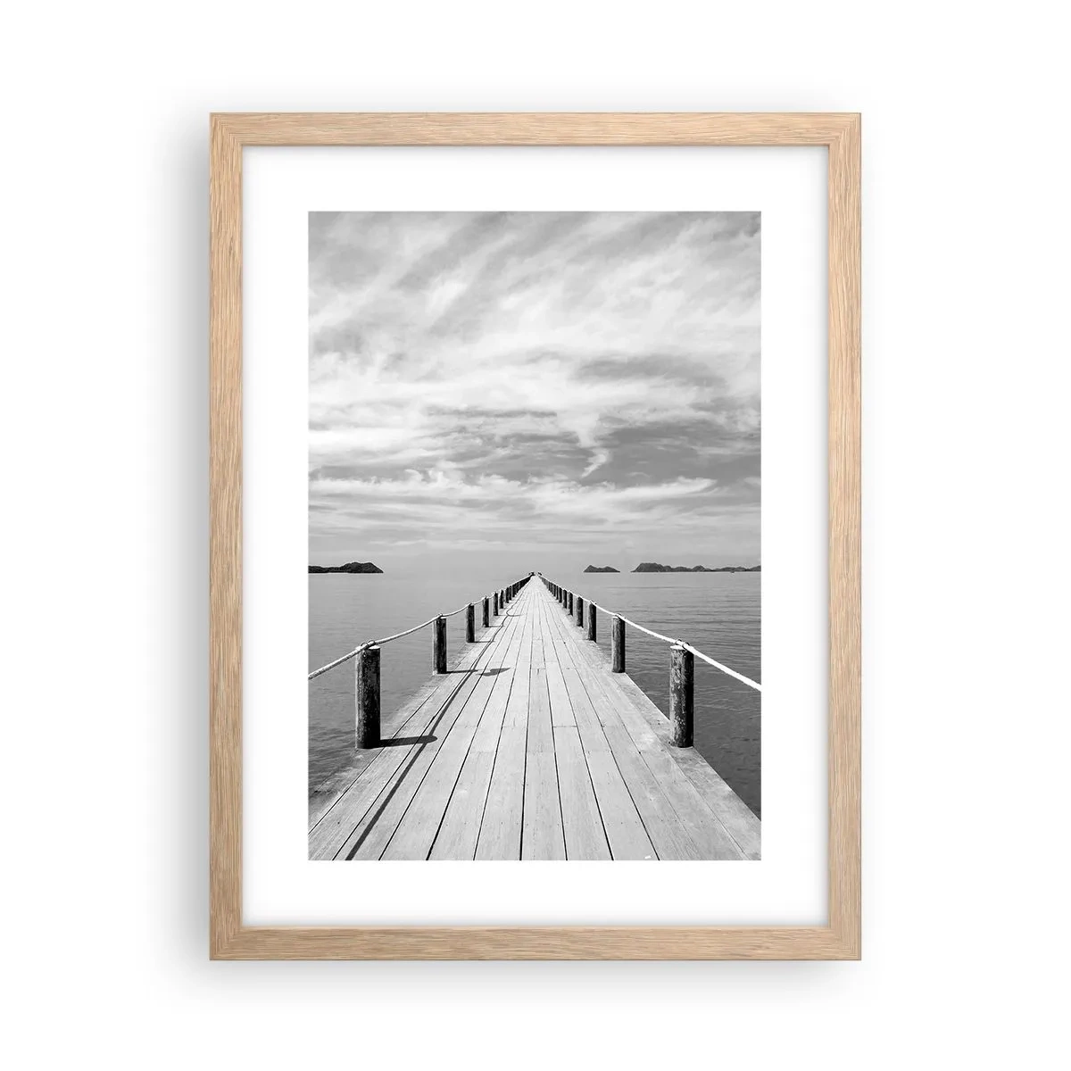 Poster in cornice rovere chiaro - Forse un viaggio... - 30x40 cm