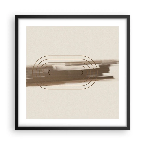 Poster in cornice nera - Un soffio di grigio - 50x50 cm