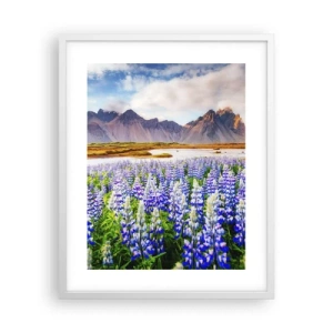 Poster in cornice bianca - Forza e asprezza accanto alla mitezza - 40x50 cm