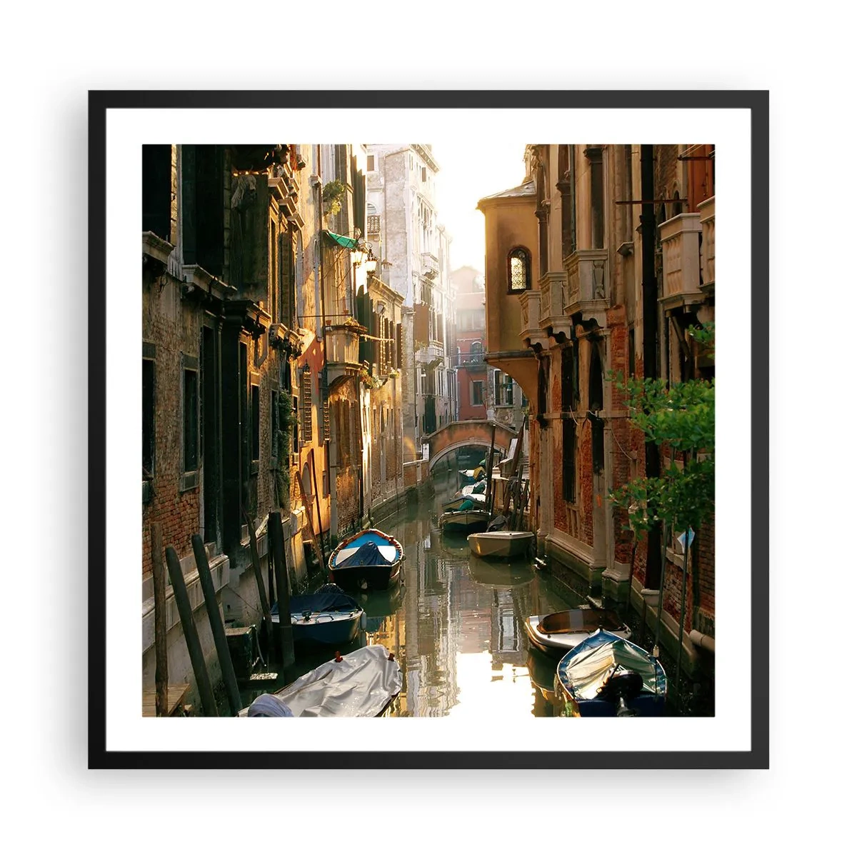 Poster in cornice nera - Un angolo di Venezia - 60x60 cm