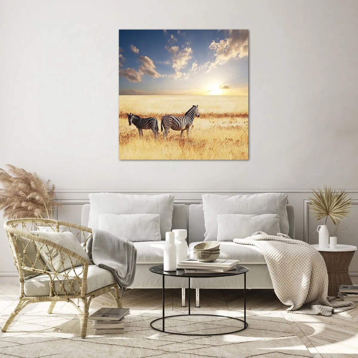 Quadro su vetro - Allontanati, non disturbare - 60x60 cm