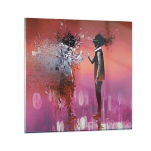 Quadro su vetro - Puoi guardare te stesso? - 30x30 cm