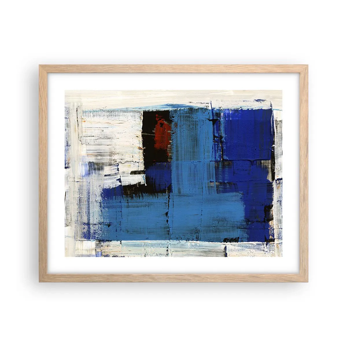 Poster in cornice rovere chiaro - I segreti del blu - 50x40 cm