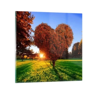 Quadro su vetro - Come non amare l'autunno - 70x70 cm