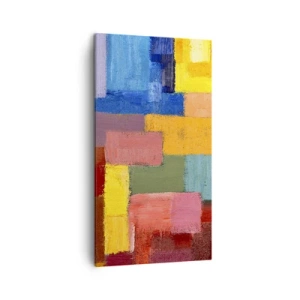 Quadro su tela - Stampe su Tela - Ognuno diverso, tutti colorati - 45x80 cm